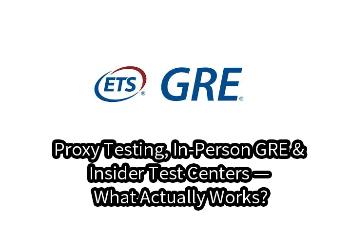 Proxy Testing, In-Person GRE & Insider Test Centers — What Actually Works?