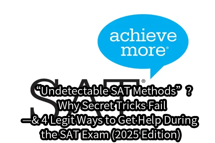 “Undetectable SAT Methods”? Why Secret Tricks Fail—& 4 Legit Ways to Get Help During the SAT Exam (2025 Edition)