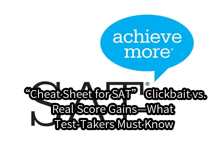 “Cheat Sheet for SAT” Clickbait vs. Real Score Gains—What Test-Takers Must Know