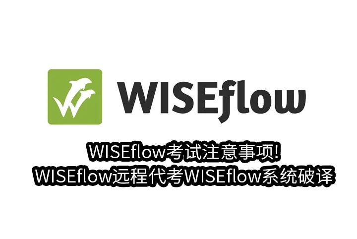 WISEflow考试注意事项!WISEflow远程代考WISEflow系统破译