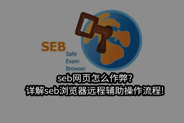 seb网页怎么作弊?详解seb浏览器远程辅助操作流程!