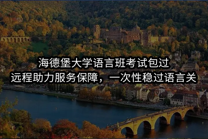海德堡大学语言班考试包过：远程助力服务保障，一次性稳过语言关