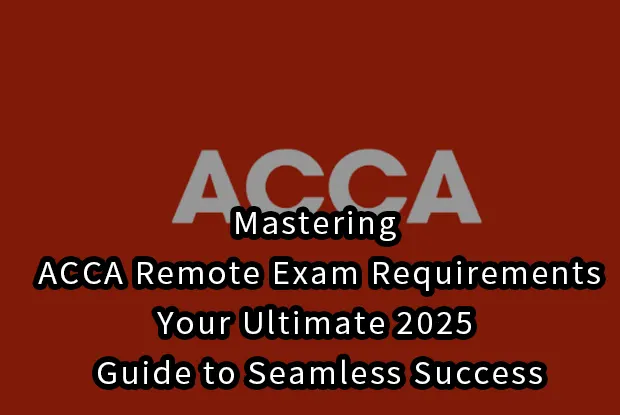 Mastering ACCA Remote Exam Requirements: Your Ultimate 2025 Guide to Seamless Success