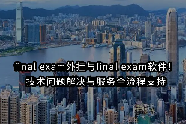 final exam外挂与final exam软件！技术问题解决与服务全流程支持