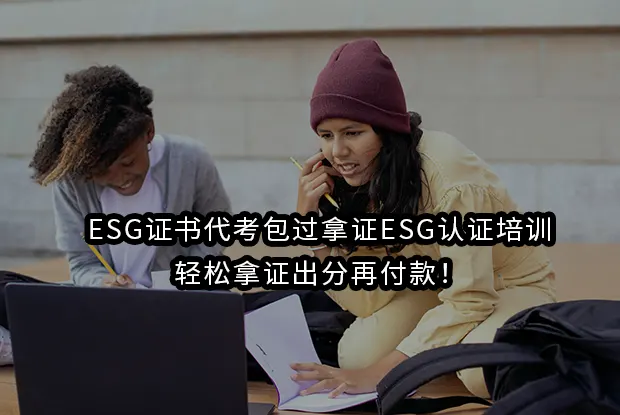 ESG证书代考包过拿证ESG认证培训,轻松拿证出分再付款！